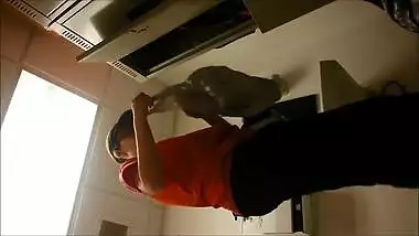 Nerdy Desi girl with nice XXX assets changes clothes in locker room
