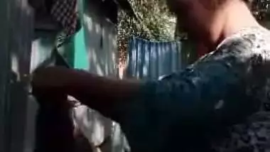 Village girl backyard bath video compilation MMS