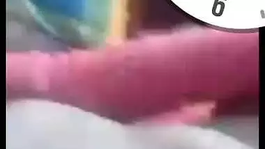 Mast boobs and pussy showing wife on video call