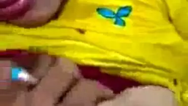 Pressing boobs of a chubby teen from Orissa