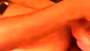 Russian escort girl sucking Indian dick with hands tied