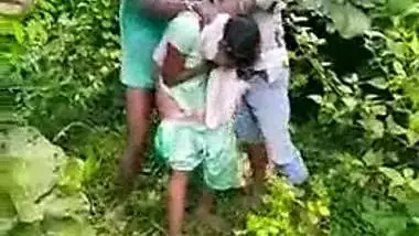 Poor village girl fucked by a gang in the forest