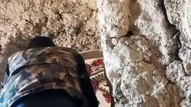 Pashto bhabhi fuck in standing position in rock house