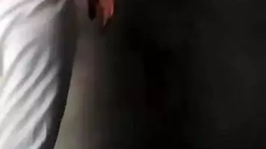 Cute village girl bathing