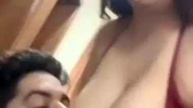 Pakistani wife feeding big boobs to husband viral MMS