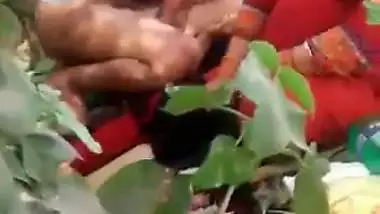 The farmer fucks a laborer on the far in front of his wife