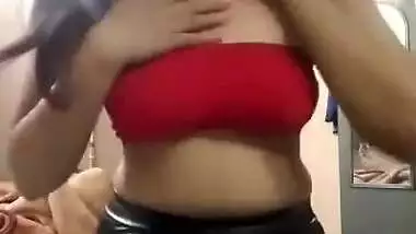 Beautiful girl making video