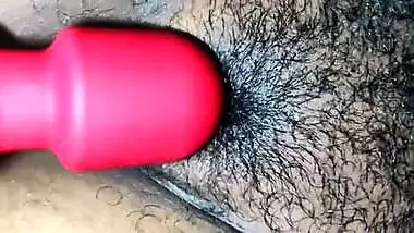 Indian Desi playing with vibratior